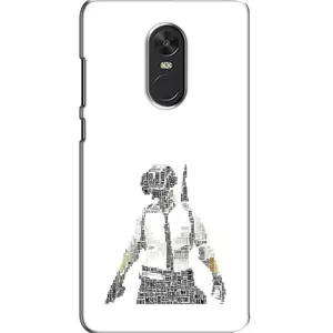 Силиконовый чехол с картинкой "Герой Pubg" на Xiaomi Redmi Note 4X (Из букв)
