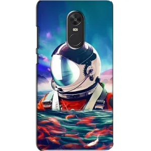 Силиконовый Чехол с принтом "Космонавты" на Xiaomi Redmi Note 4X (Космонавт в воде)