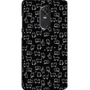 Чехол на тематику: Коты для Xiaomi Redmi Note 4X (Котики на черном)