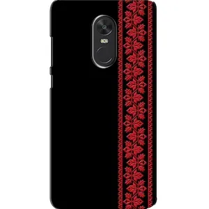 Силиконовый Чехол на Xiaomi Redmi Note 4X (Красная Вышиванка)