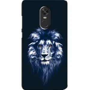 Чехол с картинкой на Xiaomi Redmi Note 4X (Лев - синий)
