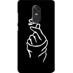Чехлы (Знак сердечка) на Xiaomi Redmi Note 4X (Сердце на черном)
