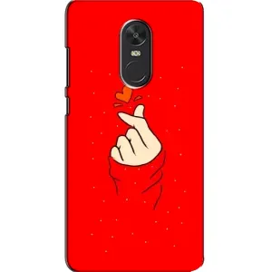 Чехлы (Знак сердечка) на Xiaomi Redmi Note 4X (Сердце на красном)