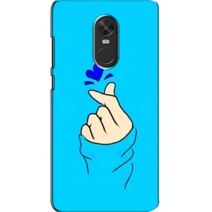 Чехлы (Знак сердечка) на Xiaomi Redmi Note 4X (Сердце на синем)