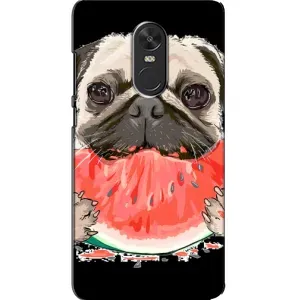 Чехол (ТПУ) Милые собачки для Xiaomi Redmi Note 4X (Смешной Мопс)