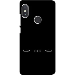 Силиконовый бампер с картинкой машины на Xiaomi Redmi Note 5 Pro (Силует Audi)