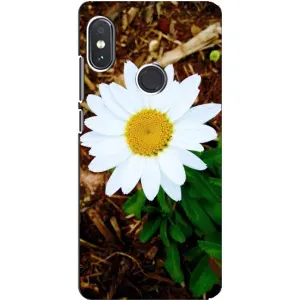 Чехол с ромашками на Xiaomi Redmi Note 5 Pro (Белая ромашка)