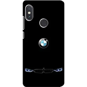 Силиконовый бампер с картинкой машины на Xiaomi Redmi Note 5 Pro (Черный BMW)