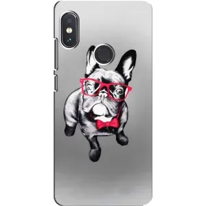 Чохол (ТПУ) Милі песики для Xiaomi Redmi Note 5 Pro (Бульдог в окулярах)