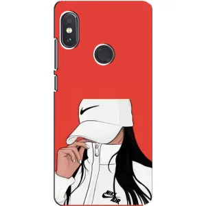 Силиконовый Чехол на Xiaomi Redmi Note 5 Pro с картинкой Стильных Девушек (Девушка Nike)