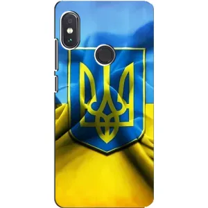 Чехол с картинкой (Патриотический ГЕРБ) на Xiaomi Redmi Note 5 Pro (Герб и Флаг Украины)