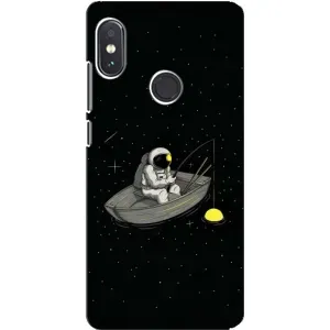 Силіконовый Чохол з принтом "Космонавти" на Xiaomi Redmi Note 5 Pro (Космонавт на рибалці)