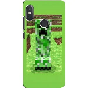 Чехлы для Xiaomi Redmi Note 5 Pro (Персонажи Майн Крафт) (Крипер 2)