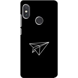Чохол з картинками на чорному фоні для Xiaomi Redmi Note 5 Pro (Літак)