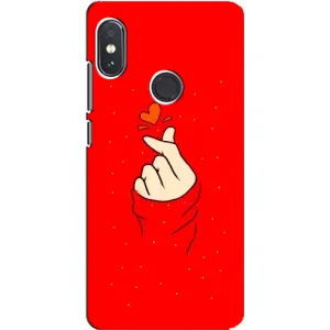 Чехлы (Знак сердечка) на Xiaomi Redmi Note 5 Pro (Сердце на красном)