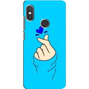 Чохол (Знак сердечка) для Xiaomi Redmi Note 5 Pro (Сердечко на синоьому)
