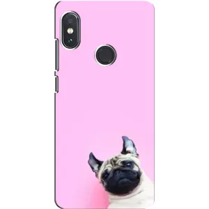 Бампер для Xiaomi Redmi Note 5 Pro з картинкою "Песики" (Собака на рожевому)