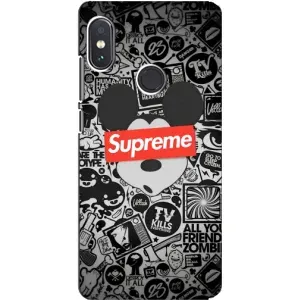 Чохол з Брендами одягу на Редмі Нот 5 Про (Supreme Маус)