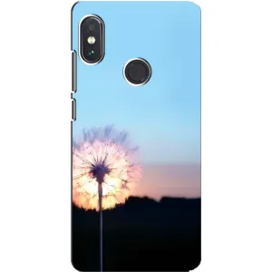Силиконовый Чехол с одуванчиками на Xiaomi Redmi Note 5 Pro (Закат с одуванчиком)