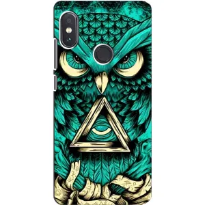 Чохли з принтом СОВИ для Xiaomi Redmi Note 5 Pro (Зелена сова)