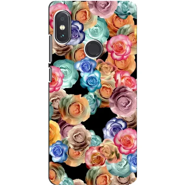 Чехол с рисунком «Цветы на черном» для Xiaomi Redmi Note 5 Чехол с рисунком «Цветы на черном» для Xiaomi Redmi Note 5
