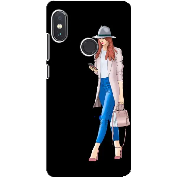 Чехол с рисунком «Девушка со смартфоном» для Xiaomi Redmi Note 5