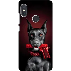 Чехол ДОБЕРМАН для Xiaomi Redmi Note 5 (Доберман злой)