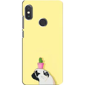 Бампер для Xiaomi Redmi Note 5 с картинкой "Песики" (Кактус на голове)