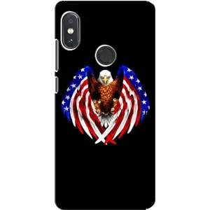 Чехол Флаг USA для Xiaomi Redmi Note 5 (Крылья США)