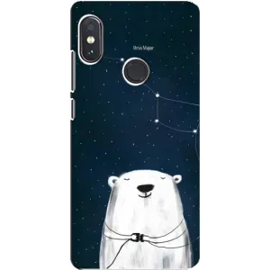 Силиконовый бампер с картинкой животных для Xiaomi Redmi Note 5 (Медведица)