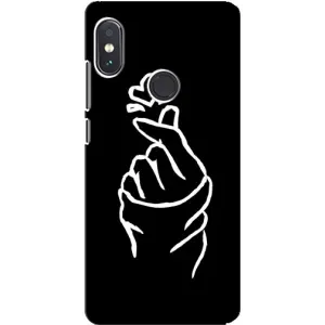 Чехлы (Знак сердечка) на Xiaomi Redmi Note 5 (Сердце на черном)