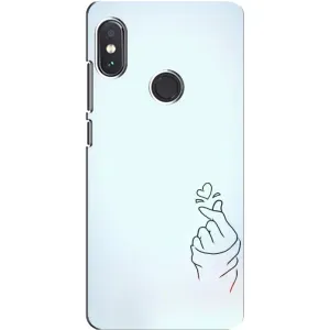 Чехлы (Знак сердечка) на Xiaomi Redmi Note 5 (Сердце на голубом)