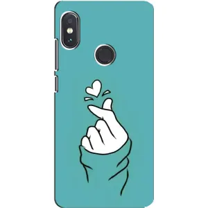 Чохол (Знак сердечка) для Xiaomi Redmi Note 5 (Сердечко на бірюзовому)