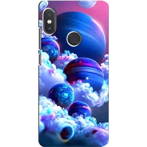 Чехлы КОСМОС для Xiaomi Redmi Note 5 (Синие планеты)