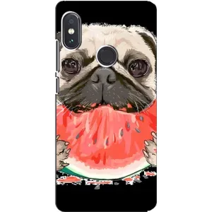 Чехол (ТПУ) Милые собачки для Xiaomi Redmi Note 5 (Смешной Мопс)