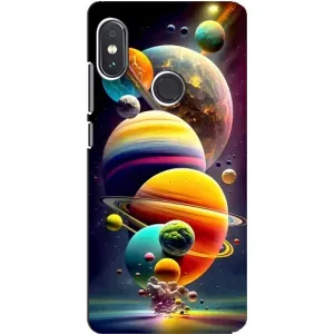 Чехол (ТПУ) с планетами на Xiaomi Redmi Note 5 (Солнечна система)