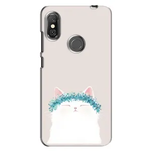Чехол на тематику: Коты для Xiaomi Redmi Note 6 Pro (Белый котик)