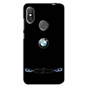 Силиконовый бампер с картинкой машины на Xiaomi Redmi Note 6 Pro (Черный BMW)
