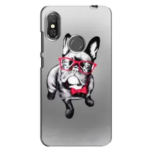 Чохол (ТПУ) Милі песики для Xiaomi Redmi Note 6 Pro (Бульдог в окулярах)