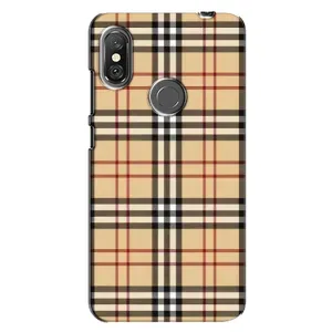 Чехол с Брендами одежды на Редми Нот 6 Про (Burberry стиль)