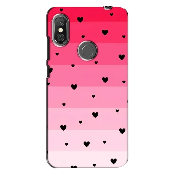 Чехол с рисунком «Чорные сердечки» для Xiaomi Redmi Note 6 Pro Чехол с рисунком «Чорные сердечки» для Xiaomi Redmi Note 6 Pro