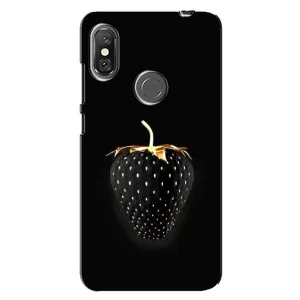 Чехол с изображением вкусной еды для Xiaomi Redmi Note 6 Pro (Чёрная клубника)