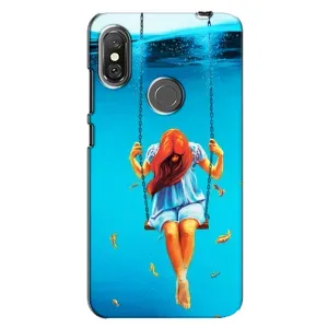 Чехол Стильные девушки на Xiaomi Redmi Note 6 Pro (Девушка на качели)