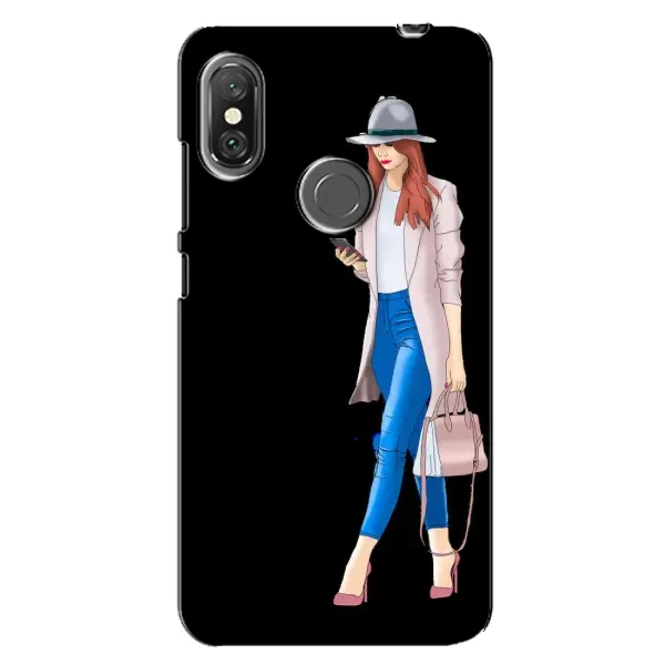 Чехол с рисунком «Девушка со смартфоном» для Xiaomi Redmi Note 6 Pro Чехол с рисунком «Девушка со смартфоном» для Xiaomi Redmi Note 6 Pro