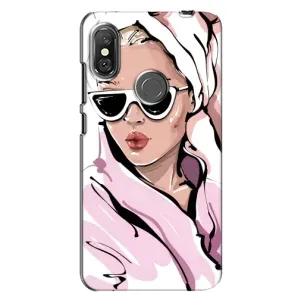 Чехол с картинкой Модные Девчонки Xiaomi Redmi Note 6 Pro (Девушка в халате)