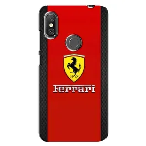 Силиконовый бампер с картинкой машины на Xiaomi Redmi Note 6 Pro (Ferrari Logo)