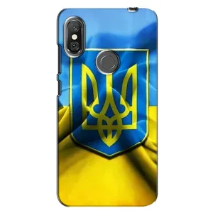 Чехол с картинкой (Патриотический ГЕРБ) на Xiaomi Redmi Note 6 Pro (Герб и Флаг Украины)
