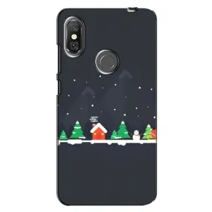 Силиконовый бампер на рождество для Xiaomi Redmi Note 6 Pro (Город зимний)