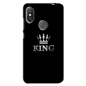 Чехол (Корона на чёрном фоне) для Редми Нот 6 Про (KING)