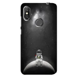 Силіконовый Чохол з принтом "Космонавти" на Xiaomi Redmi Note 6 Pro (Космонавт романтик)